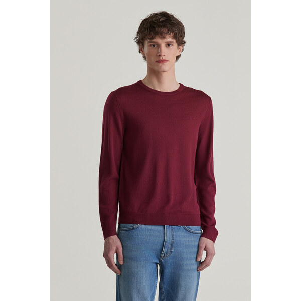 SVETER GANT EXTRAFINE MERINO WOOL C-NECK WINE RED 56322965