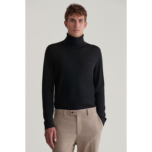 ROLÁK GANT EXTRAFINE MERINO WOOL TURTLENECK BLACK 56322970