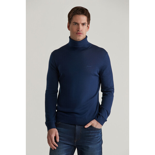 ROLÁK GANT EXTRAFINE MERINO WOOL TURTLENECK MARINE 56322972