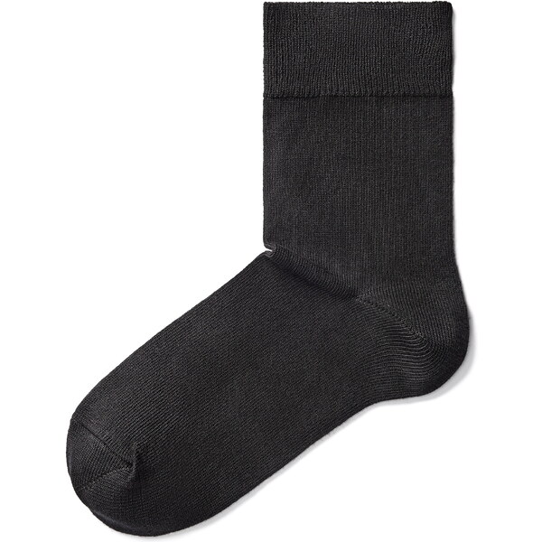 Vlnka Bavlnené ponožky s voľným lemom čierna 65063418