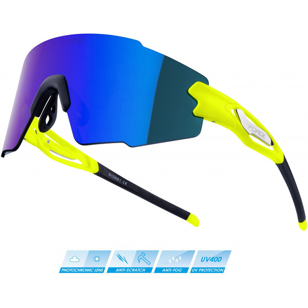 FORCE okuliare MANTRA fluo, modré zrkadlové sklo 56334348