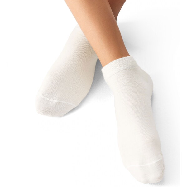 Vlnka 2 páry letných členkových ponožiek Merino biela 9061304
