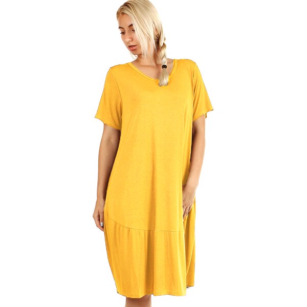 Glara Voľné plážové jednofarebné šaty 56353745