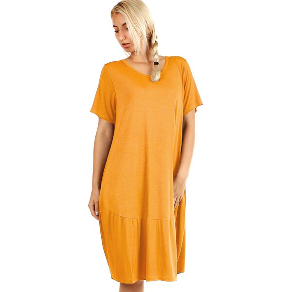 Glara Voľné plážové jednofarebné šaty 56353746