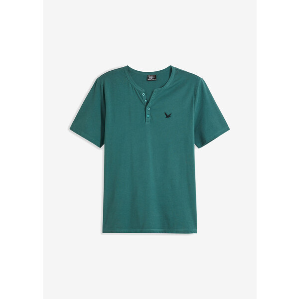 bonprix Tričko s krátkym rukávom z bio bavlny, farba zelená 56356692