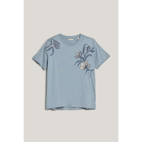 TRIČKO GANT REG MAGNOLIA EMBROIDERY SS T-SHIRT DOVE BLUE 49874898