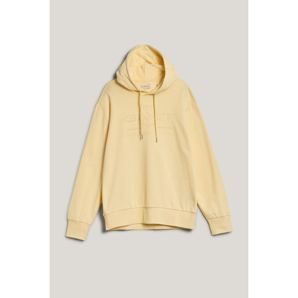 MIKINA GANT REG TONAL SHIELD HOODIE YELLOW SHINE 52426785