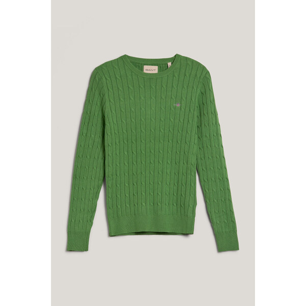 SVETER GANT STRETCH COTTON CABLE C-NECK DUSTY GREEN 52426800