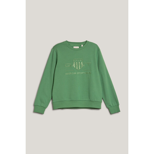 MIKINA GANT REG TONAL SHIELD C-NECK SWEAT DUSTY GREEN 52426793