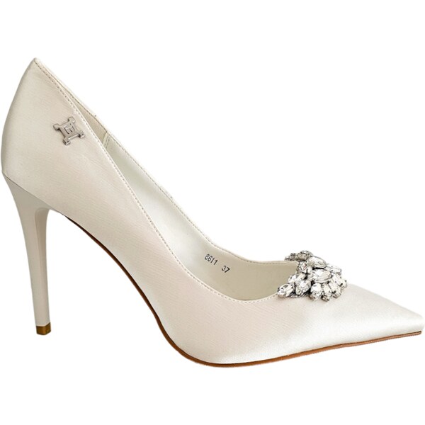 Biele Saténové Lodičky Laura Biagiotti 56369531