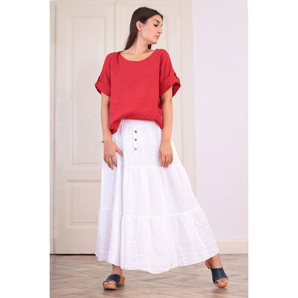 Glara Lanová sukňa 56401274