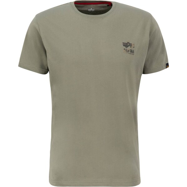 ALPHA INDUSTRIES Tričko hnedá / kaki / olivová / tmavozelená 56407924