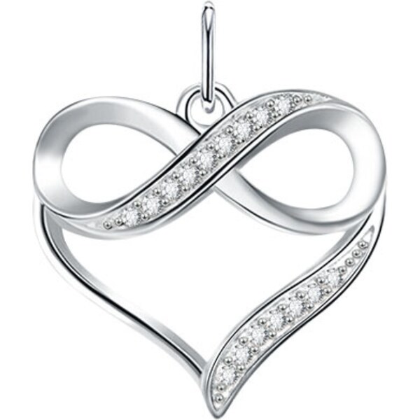 Olivie Strieborný prívesok SRDCE & NEKONEČNO 9031 56422755