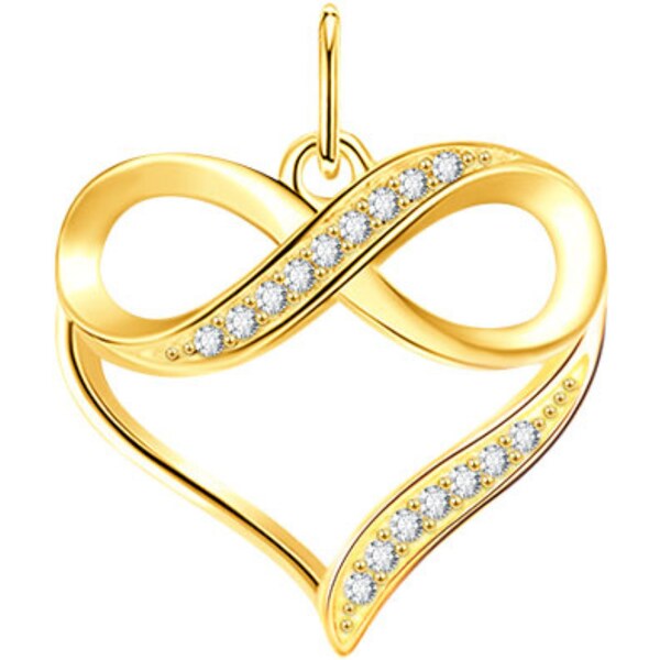 Olivie Strieborný prívesok SRDCE & NEKONEČNO GOLD 9032 56422756