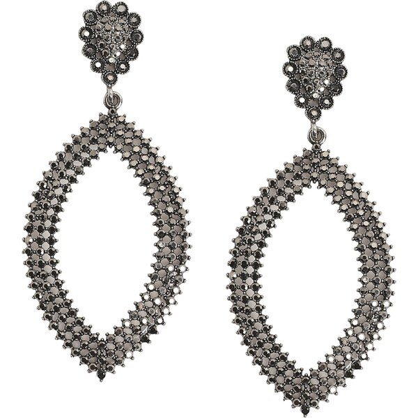 SOHI Náušnice Karon čierna / strieborná 56425208