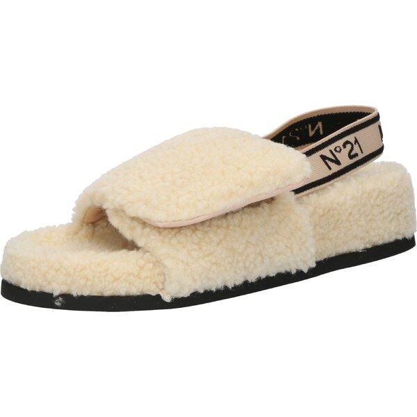 N°21 Sandále svetlobéžová / čierna 57991636