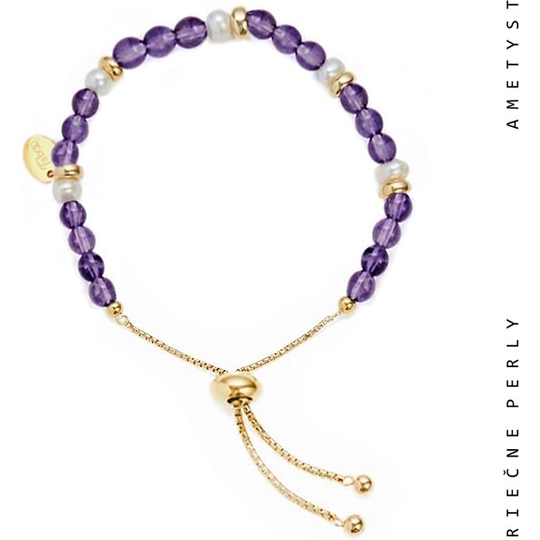 Taboo náramok Atlantis, prírodné perly, ametyst tba129 56431999