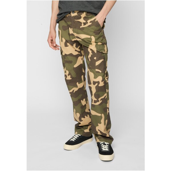 Urban Classics Mens Straight Leg Camo Cargo Forest/Camouflage Pants 56466385