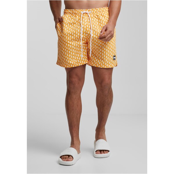 Urban Classics Mens Pattern Orange Swimwear with Pattern 56466479