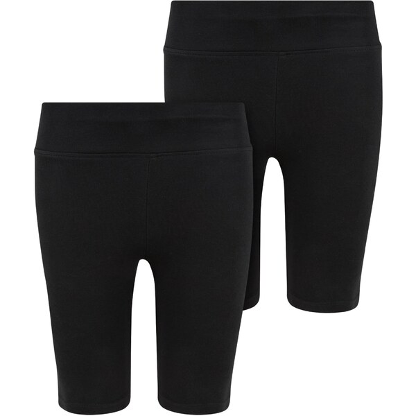 Urban Classics Girls High Waist Cycling Shorts 2-Pack Black+Black 56466617