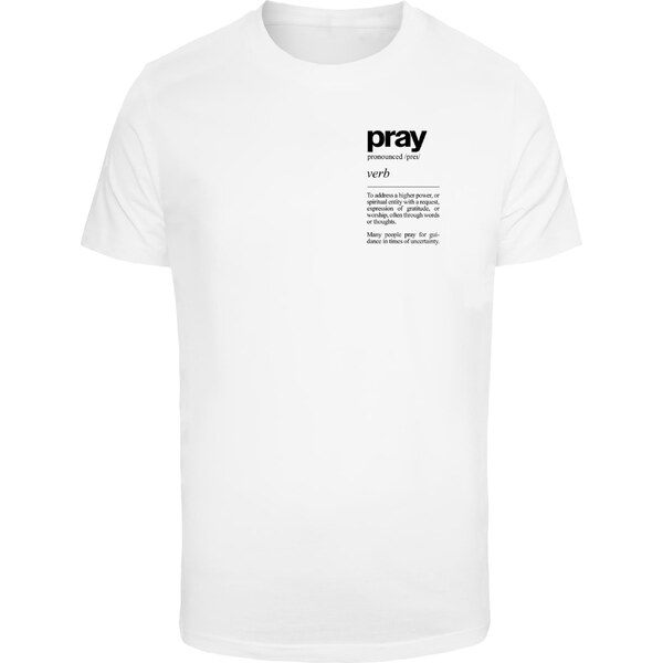 Mister Tee Mens T-shirt Pray Definition white 56466680