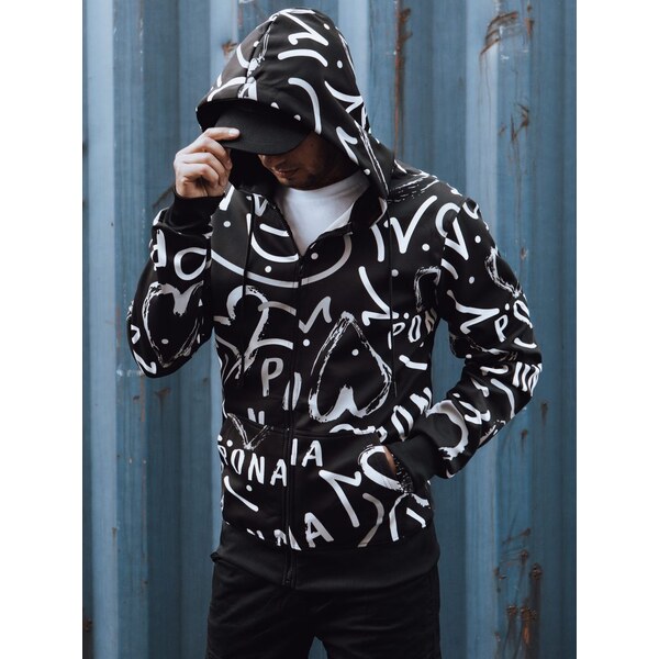Dstreet Módna čierna pánska mikina s potlačou 56475468