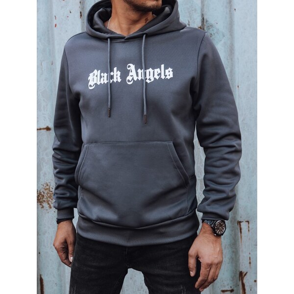 Dstreet Jedinečná pánska tmavošedá mikina 56554292