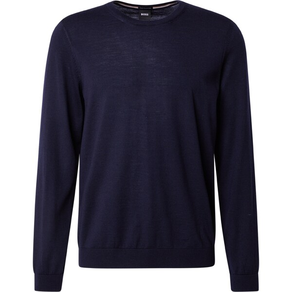 BOSS Sveter Leno tmavomodrá 32789355