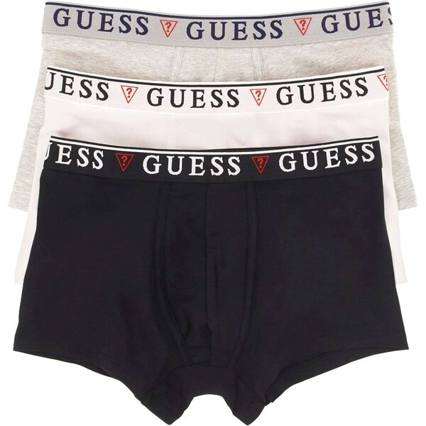 GUESS Boxerky Brian námornícka modrá / sivá / krvavo červená / biela 56573074