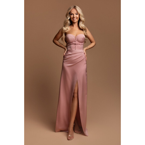 miadresses.sk Staroružové priliehavé šaty s korzetom 56585494