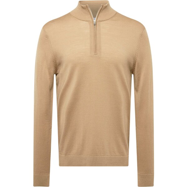 SELECTED Sveter SLHTray svetlohnedá 56606207