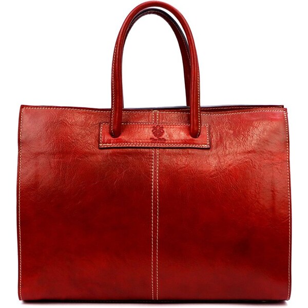 FLORENCE Dámska kožená kabelka AMANDA červená 56610607