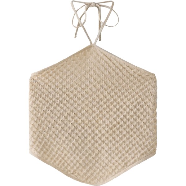 Bershka Vyšívaný top piesková 58422157