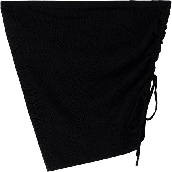 Bershka Vyšívaný top čierna 57847562