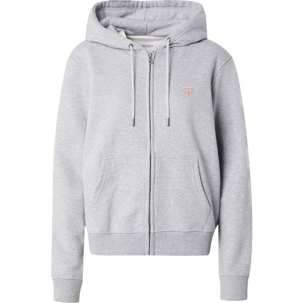 GUESS JEANS Tepláková bunda sivá melírovaná 57048519