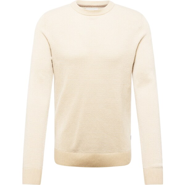 JACK & JONES Sveter JJEGlobe béžová / svetlobéžová / biela 56756899