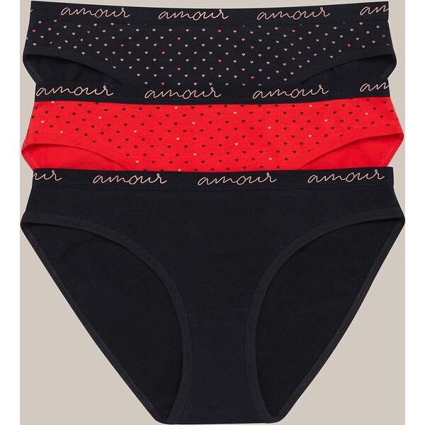 Čierno-červená sada 3 nohavičiek Henderson Amour 36508-K068 MI-MI A3 56622015