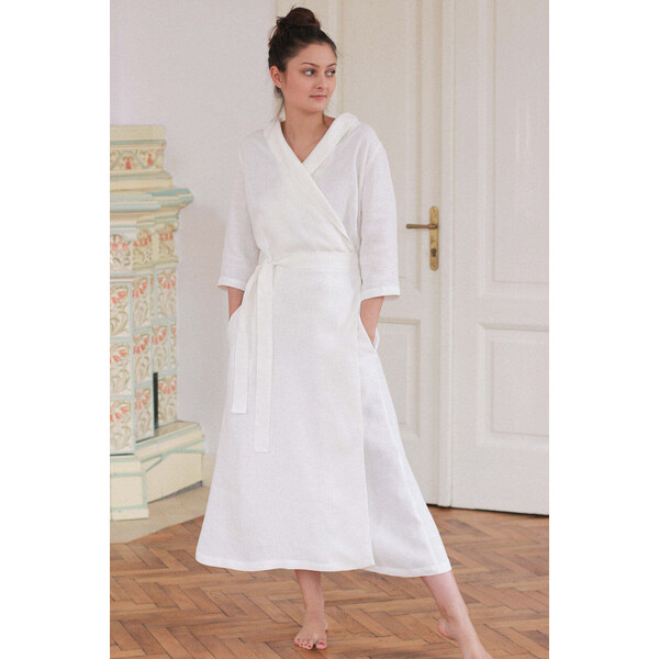 Lotika Linen Ľanové zavinovacie maxi šaty Lotika 63333877