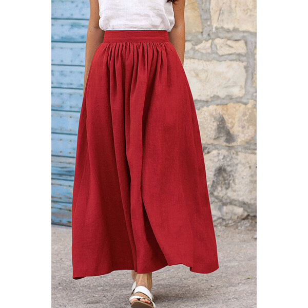 Lotika Linen Česká ľanová dlhá sukňa Lotika 63333917