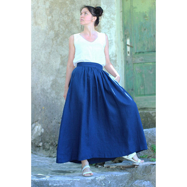 Lotika Linen Česká ľanová dlhá sukňa Lotika 63333921