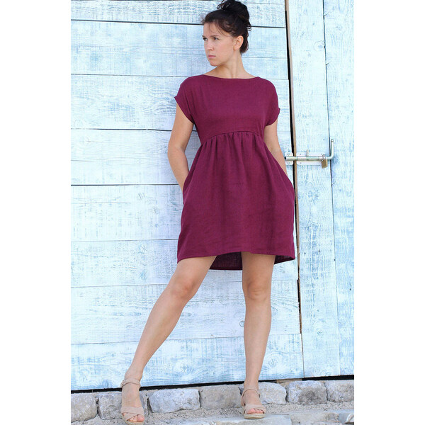 Lotika Linen České ľanové krátke šaty 63333902