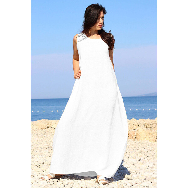 Lotika Linen České ľanové balónové maxi šaty 63333944