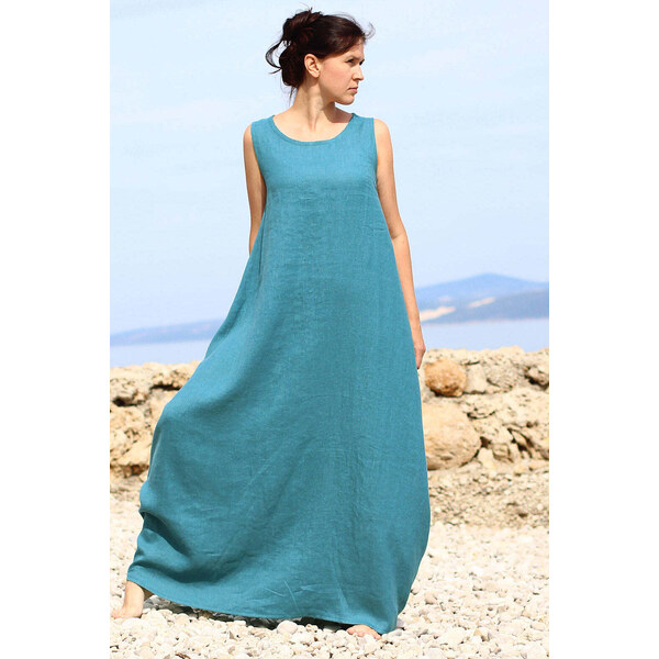 Lotika Linen České ľanové balónové maxi šaty 63333948