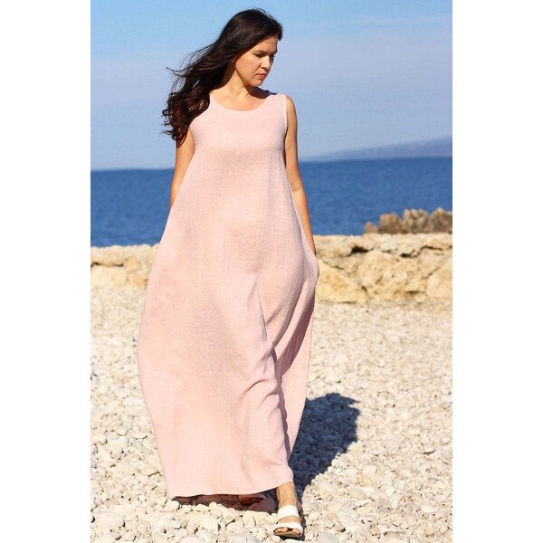 Lotika Linen České ľanové balónové maxi šaty 63333949