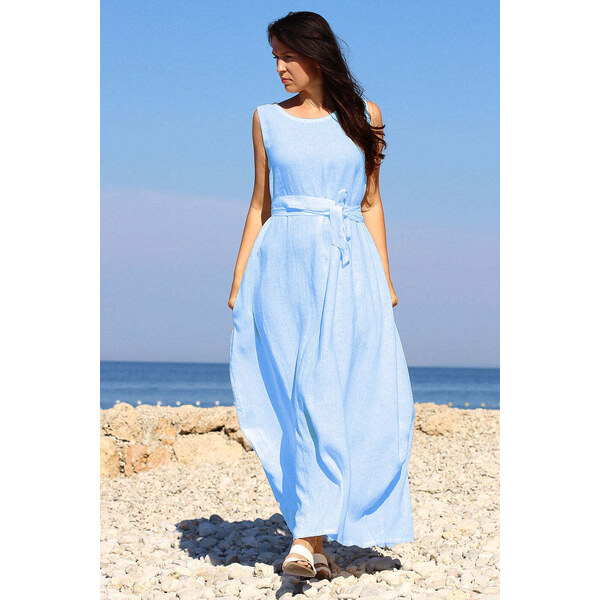 Lotika Linen České ľanové balónové maxi šaty 63333950