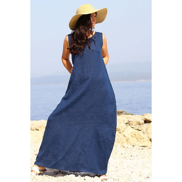 Lotika Linen České ľanové balónové maxi šaty 63333951