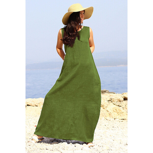 Lotika Linen České ľanové balónové maxi šaty 63333952