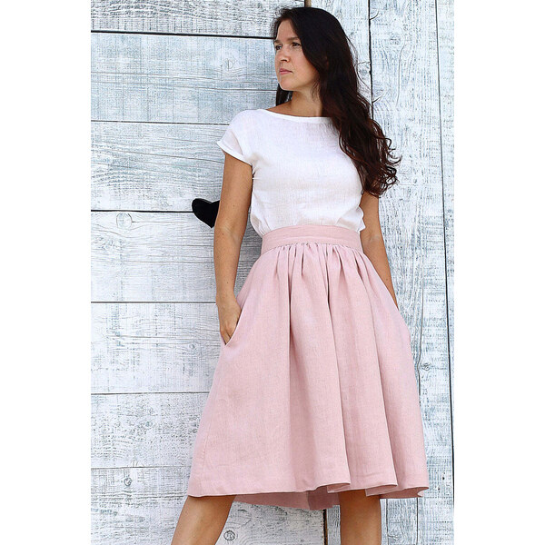 Lotika Linen Česká ľanová áčková sukňa Lotika 63333911