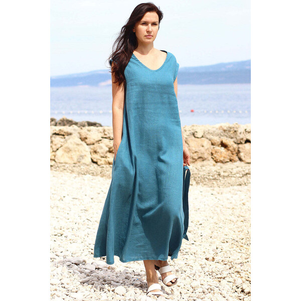 Lotika Linen Obľúbené ľanové maxi šaty 63333965