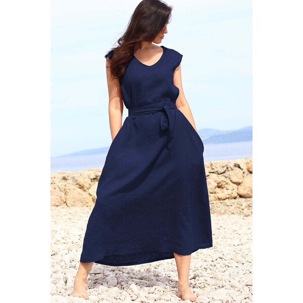 Lotika Linen Obľúbené ľanové maxi šaty 63333969